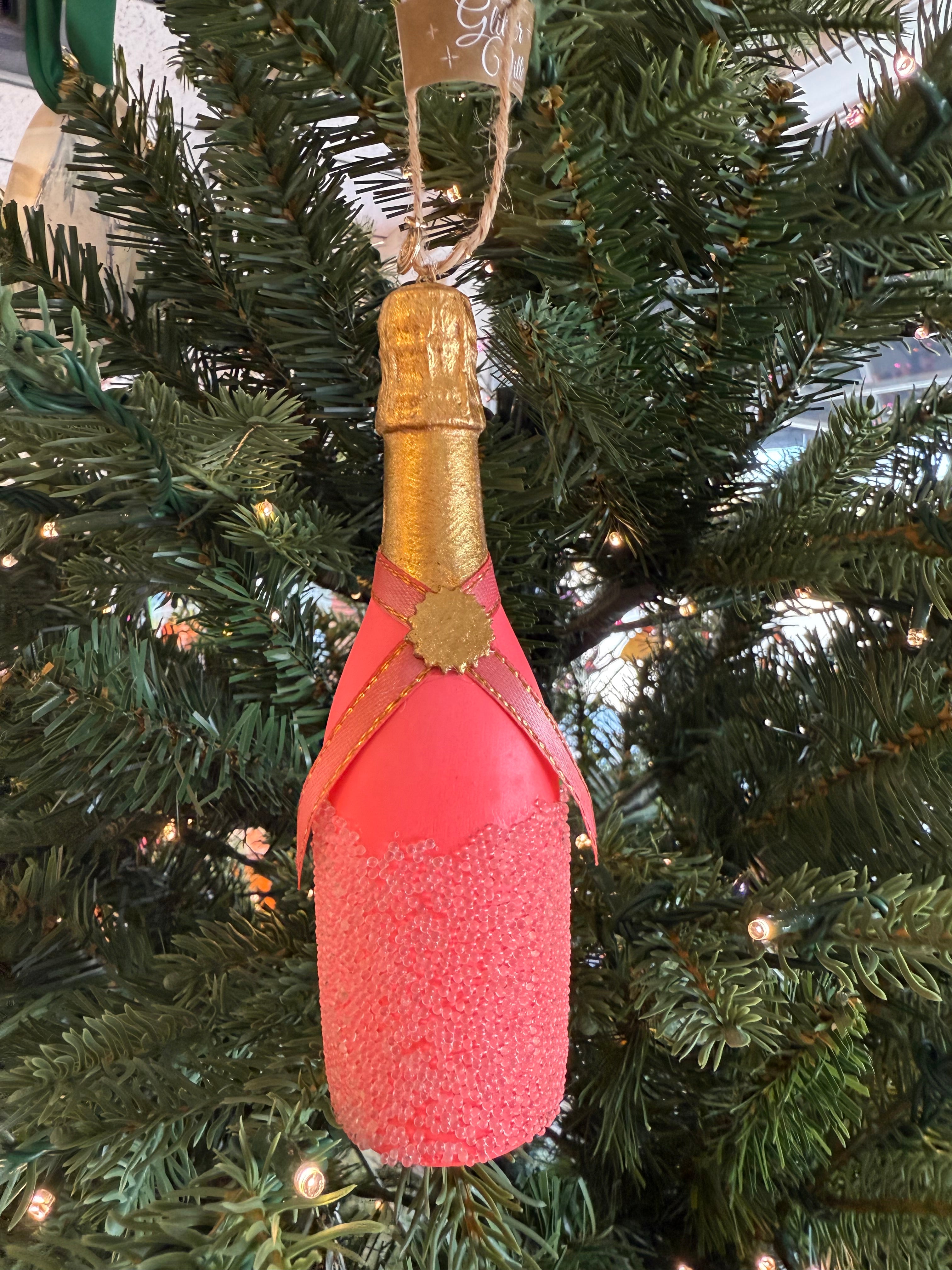Rainbow Champagne Ornament