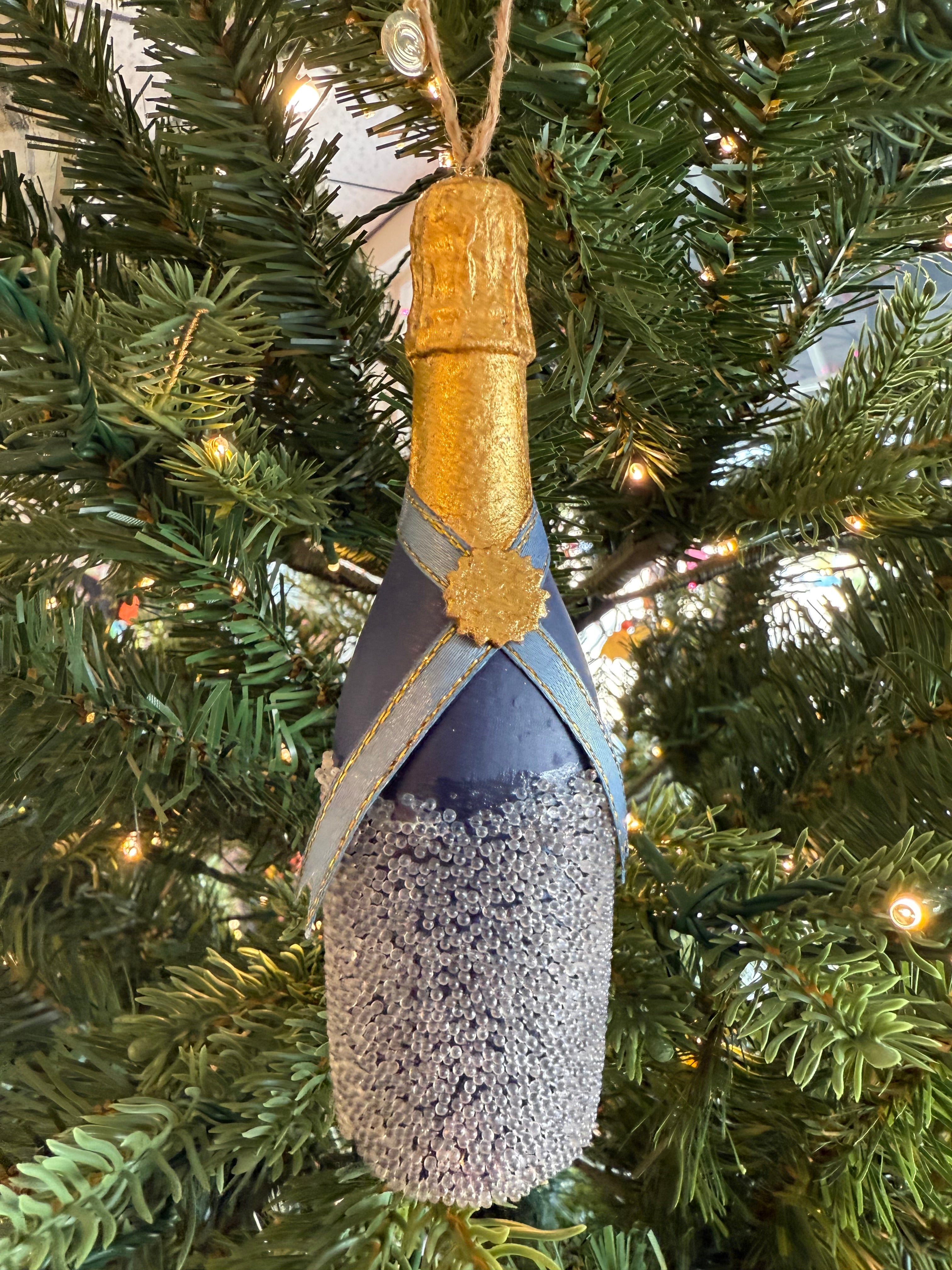 Rainbow Champagne Ornament
