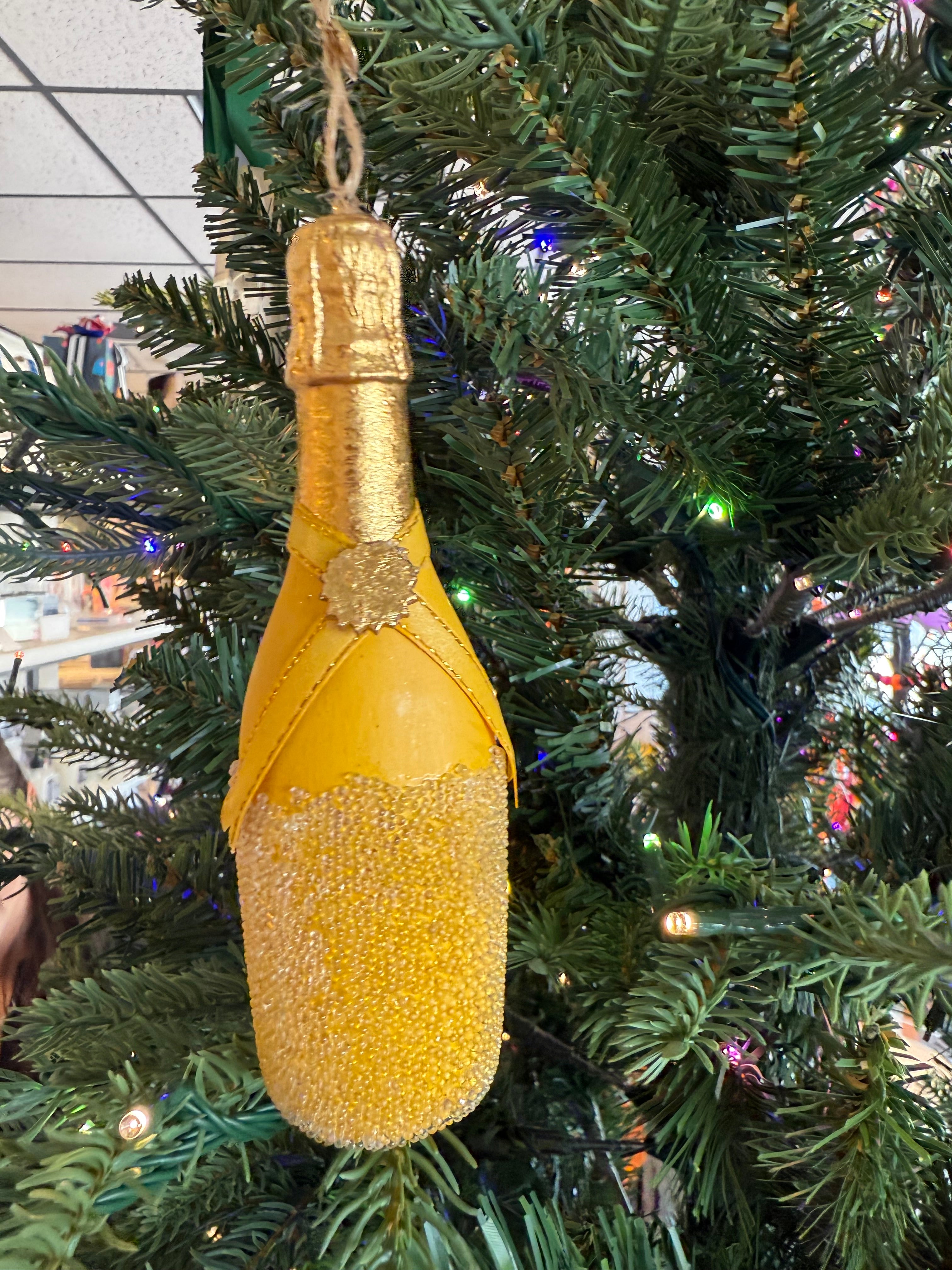 Rainbow Champagne Ornament