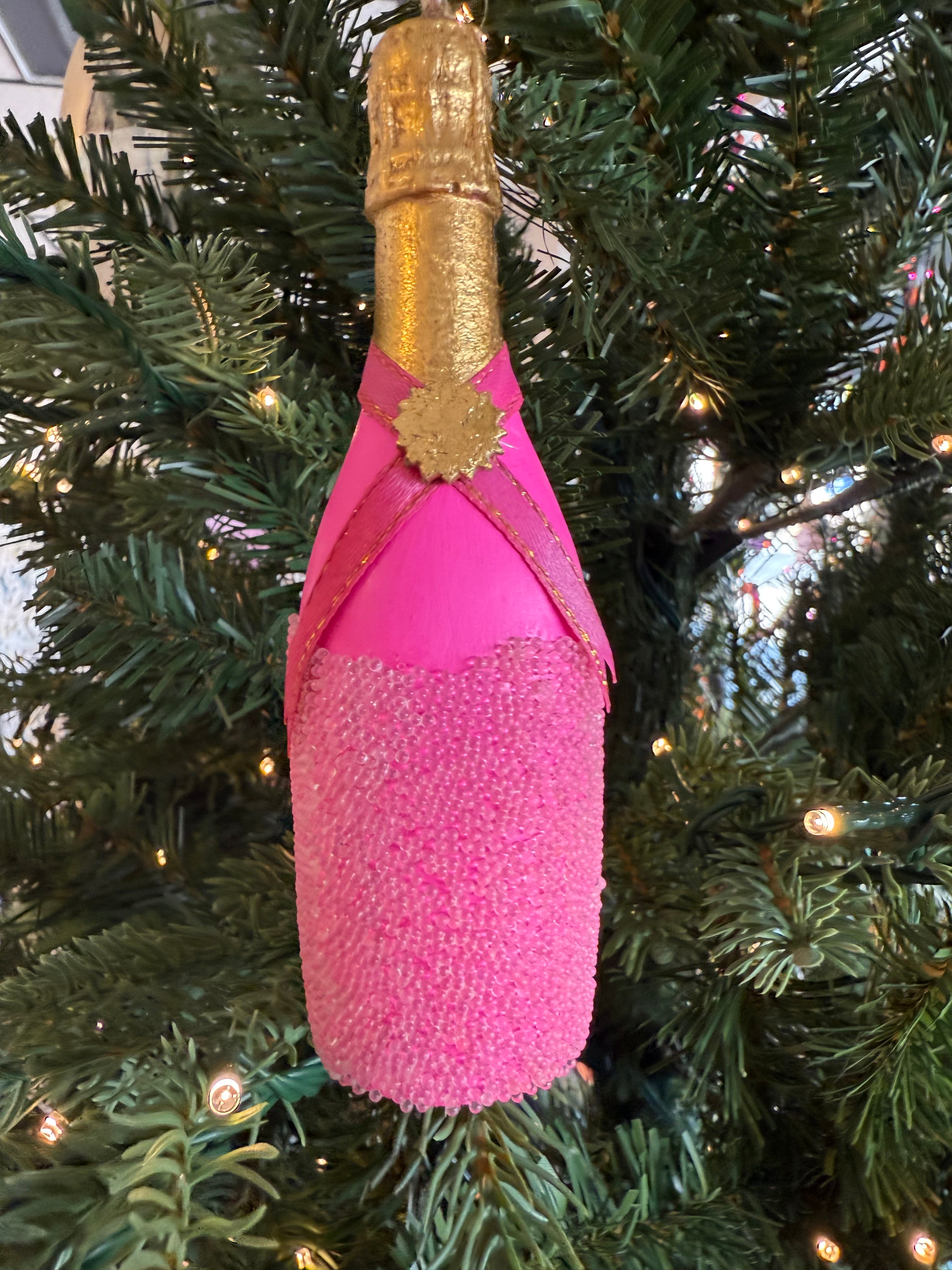 Rainbow Champagne Ornament