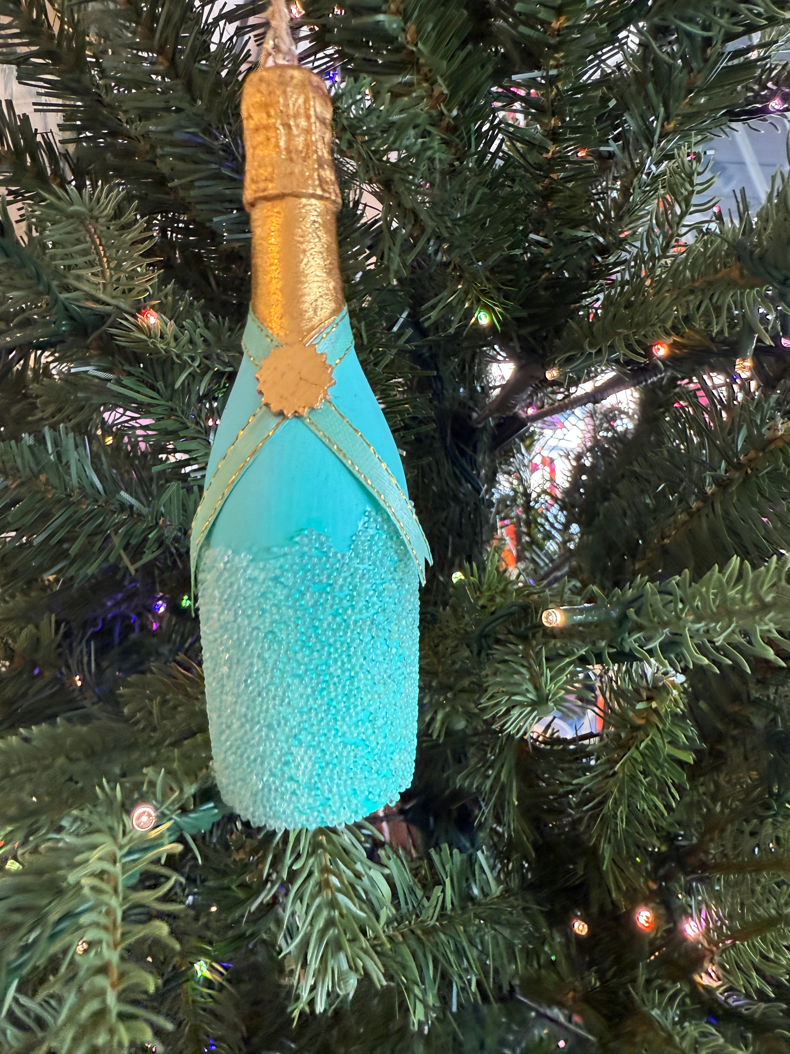 Rainbow Champagne Ornament