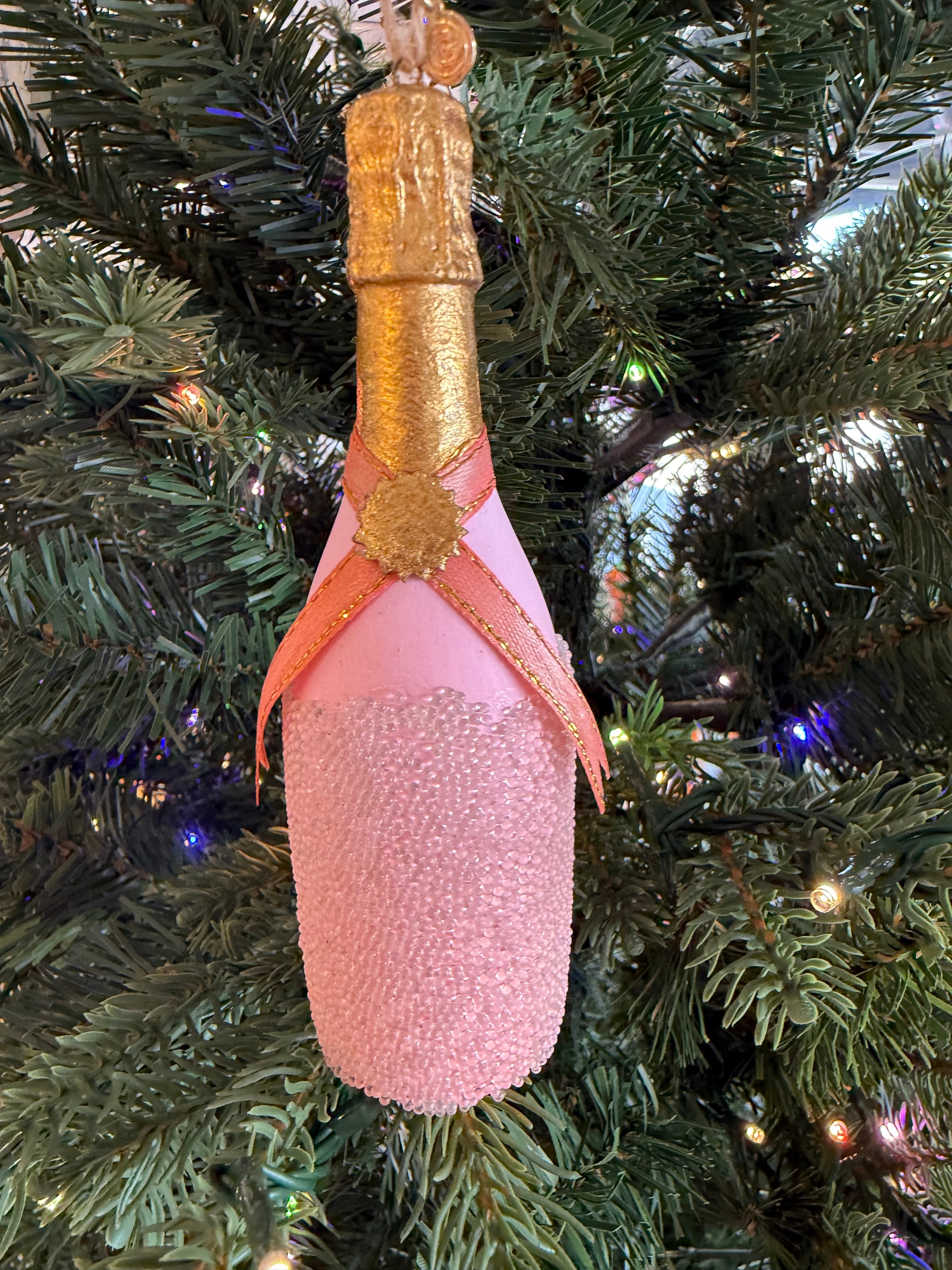 Rainbow Champagne Ornament