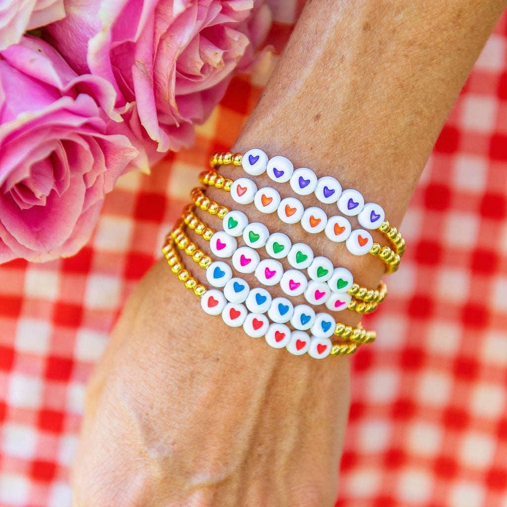 Heart Gold Beaded Bracelet
