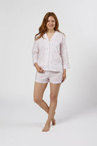 Lenora CLASSIC COTTON shorty pjs IN VIVIAN FLORAL